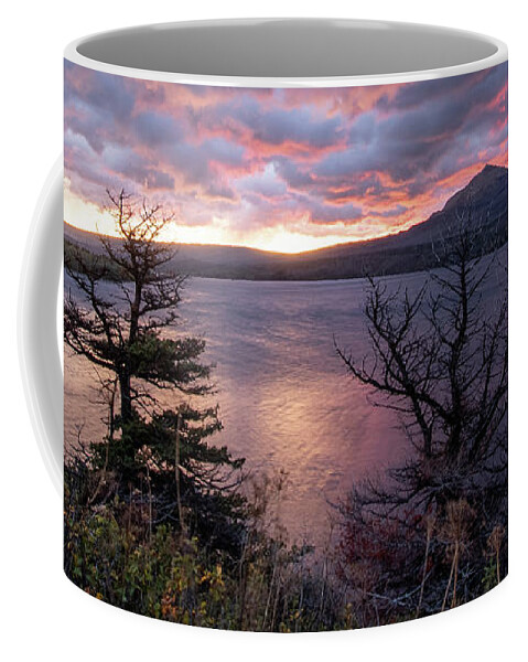 Glacier Coffee Mug featuring the photograph Glacier Sunrise Signed by Karen Kelm