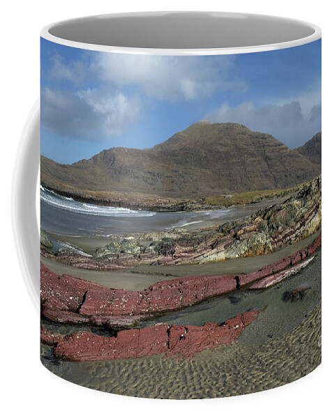  Beach Renvyle Connemara Ocean Rock Sky Clouds Mountains Landscape Ireland Wildatlanticway Galway Photography Prints Outdoors 2020 Coffee Mug featuring the photograph Glassilaun beach 2020 by Peter Skelton