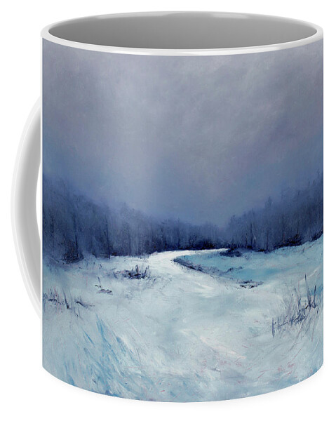 Finger Coffee Mug featuring the painting Gleniffer Winter by Lorraine McMillan