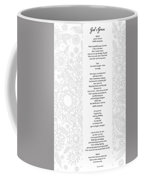 God's Grace Coffee Mug featuring the digital art God's Grace - Poetry by Tanielle Childers