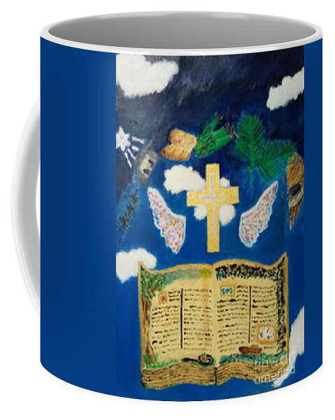 Church Coffee Mug featuring the painting God's Stories by David Westwood