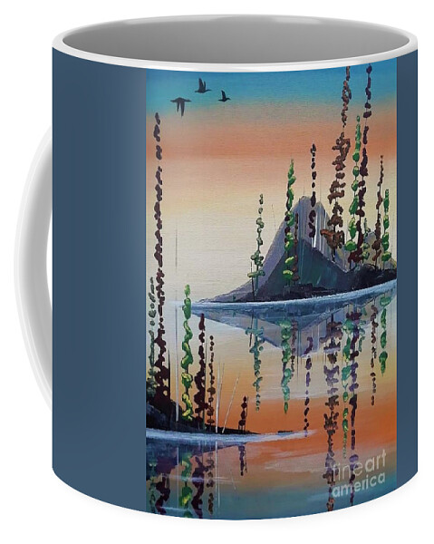 Geese Coffee Mug featuring the painting Going Home by April Reilly