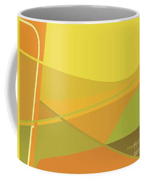 Abstract Coffee Mug featuring the painting Going Places by Jacqueline Shuler