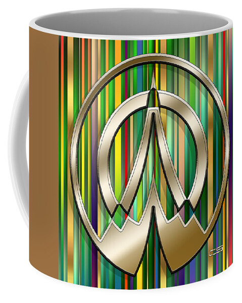Staley Coffee Mug featuring the digital art Gold Design 28 by Chuck Staley