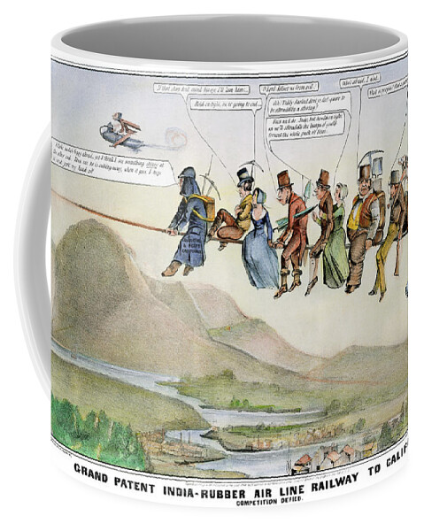 1849 Coffee Mug featuring the photograph Gold Rush Cartoon, 1849 by Granger