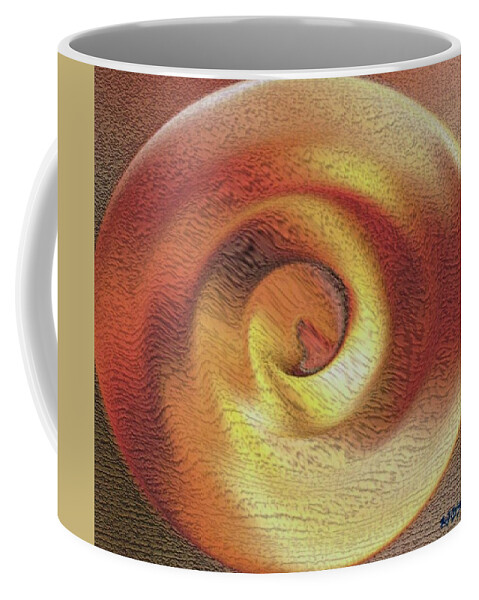 Richard James Digance Coffee Mug featuring the digital art Golden Enigma Fantasy by Richard James Digance