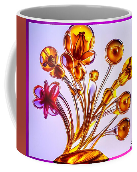 Digital Coffee Mug featuring the digital art Golden Glass by Beverly Read