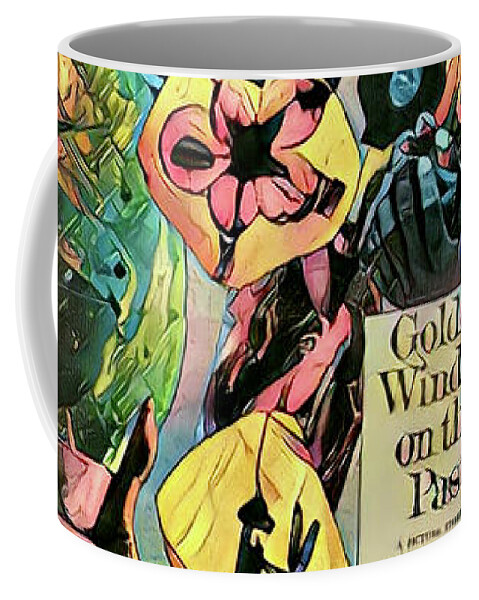 Amber Coffee Mug featuring the mixed media Golden Honey Amber Ant and assorted oddities by Debra Amerson