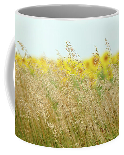 Sunflower Coffee Mug featuring the photograph Golden Horizon by Lens Art Photography By Larry Trager