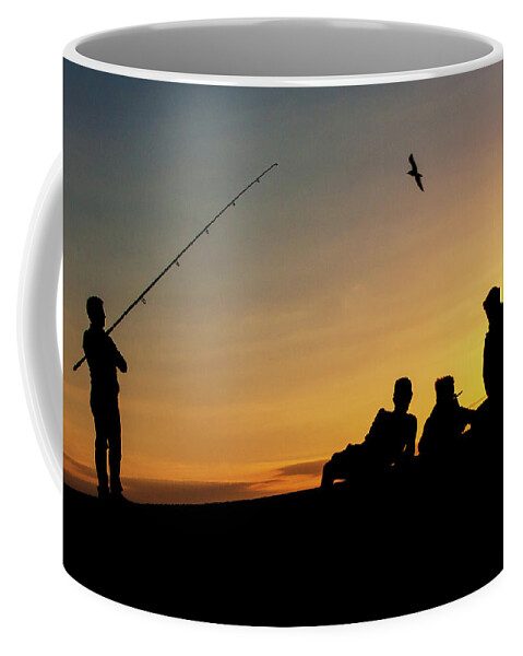 Howth Coffee Mug featuring the photograph Fishing for the Sun - Howth, Dublin by John Soffe