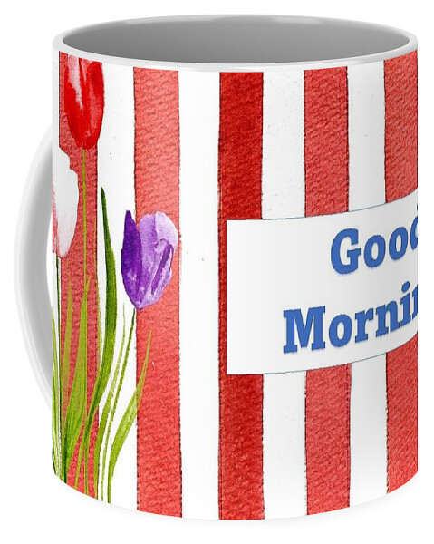 Good Morning Coffee Mug featuring the mixed media Good Morning by Nancy Ayanna Wyatt