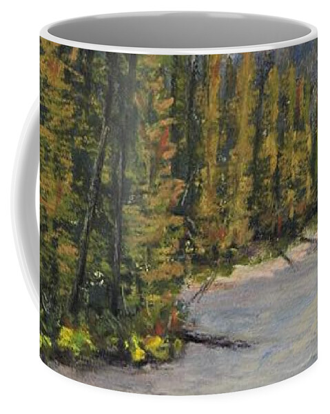 Mountains Coffee Mug featuring the painting Gracious Beauty by Lee Tisch Bialczak