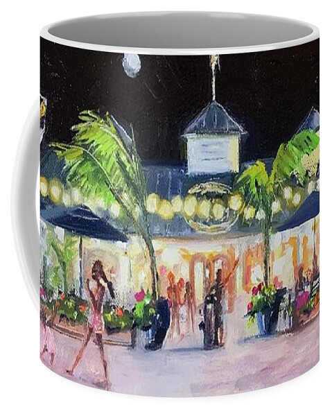 Marina Coffee Mug featuring the painting Gramma Dots at Night by Maggii Sarfaty