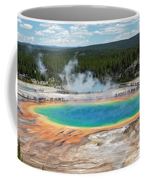Yellowstone Coffee Mug featuring the photograph Grand Prismatic Spring by Erin Marie Davis