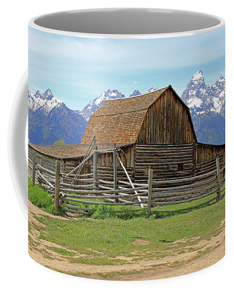 Grand Teton National Park Coffee Mug featuring the photograph Grand Teton National Park - John Moulton Barn by Richard Krebs