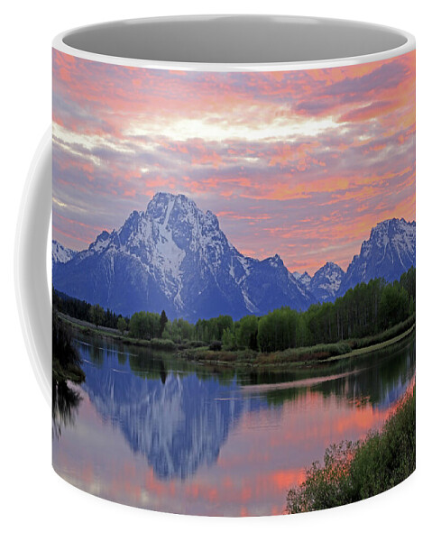 Oxbow Bend Coffee Mug featuring the photograph Grand Teton National Park - Oxbow Bend Snake River by Richard Krebs