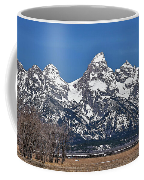 Landscape Coffee Mug featuring the photograph Grand Tetons by Jermaine Beckley