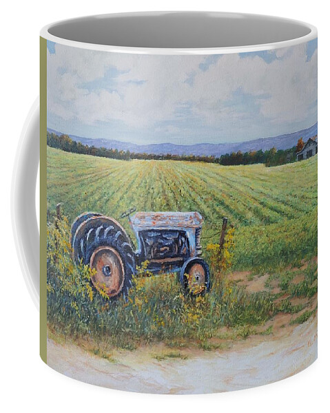 Home Coffee Mug featuring the painting Grandpa's Tractor by ML McCormick