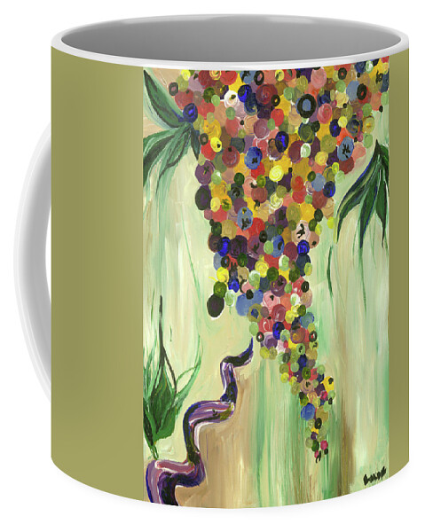 Grape Coffee Mug featuring the painting Grape Vine and Corkscrew by Britt Miller