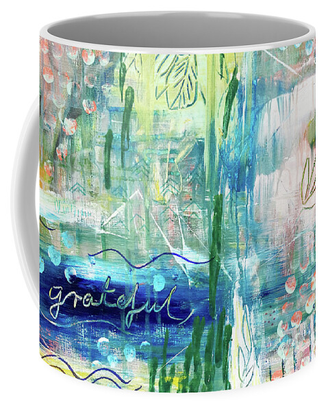 Grateful Coffee Mug featuring the painting Grateful by Claudia Schoen