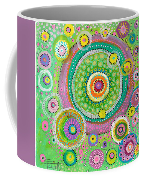 Circles Painting Coffee Mug featuring the painting Gratitude by Tanielle Childers