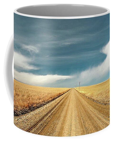 Landscape Coffee Mug featuring the photograph Gravel Lines by Todd Klassy