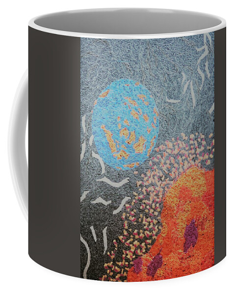 Other World Coffee Mug featuring the painting Gravitational Pull by Darren Whitson