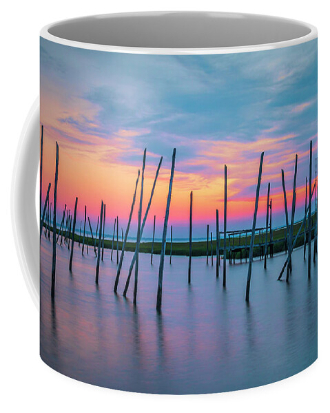 New Jersey Coffee Mug featuring the photograph Great Bay Vivid Sunset by Kristia Adams