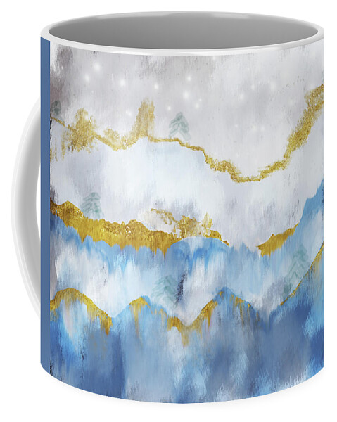 Abstract Coffee Mug featuring the digital art Great Escape by Alison Frank