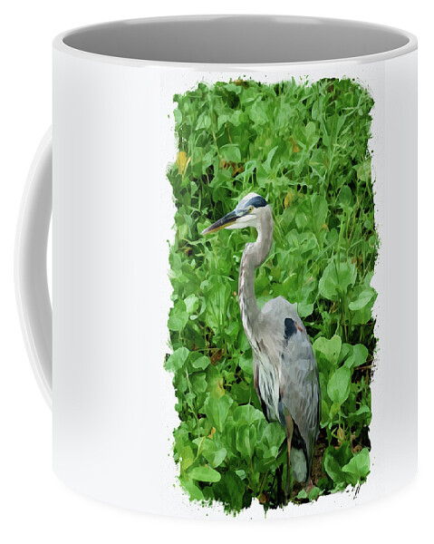 Lily Coffee Mug featuring the digital art Great Herons by Chauncy Holmes