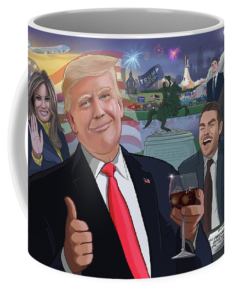 Coffee Mug featuring the digital art Greatest President of All Time Donald J Trump by Emerson