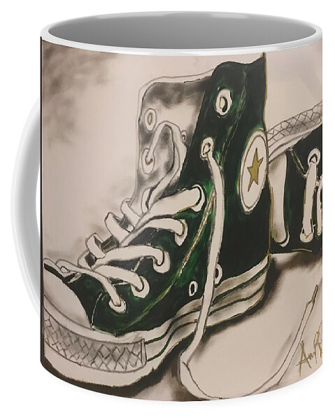  Coffee Mug featuring the mixed media Green by Angie ONeal