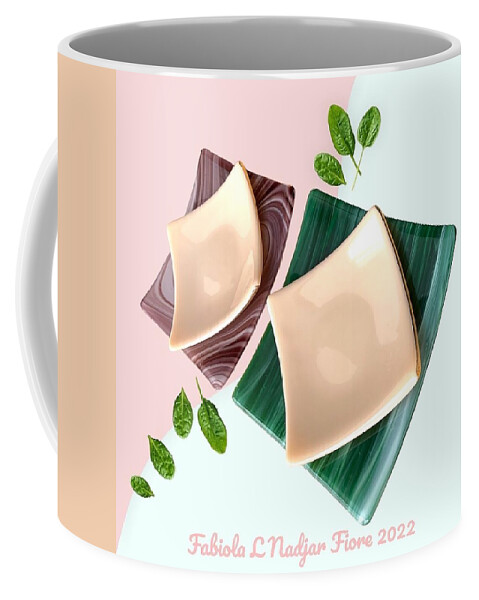  Coffee Mug featuring the photograph Green Beige Mauve by Fabiola L Nadjar Fiore