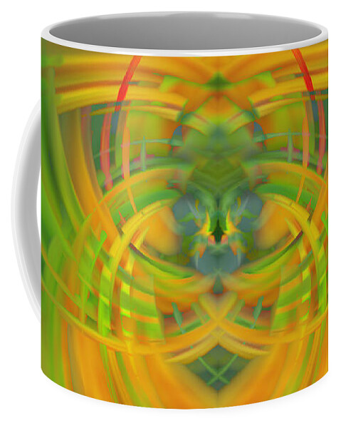 Abstract Coffee Mug featuring the photograph Green Lightning by Cathy Donohoue