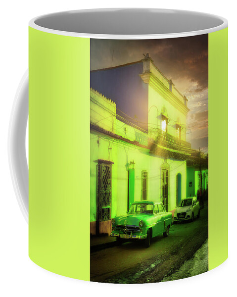 Cuba Coffee Mug featuring the photograph Green on gold by Micah Offman