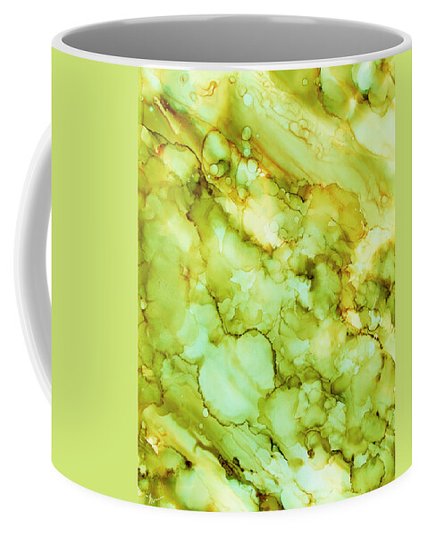 Green Coffee Mug featuring the painting Green Wonderland by Katrina Nixon
