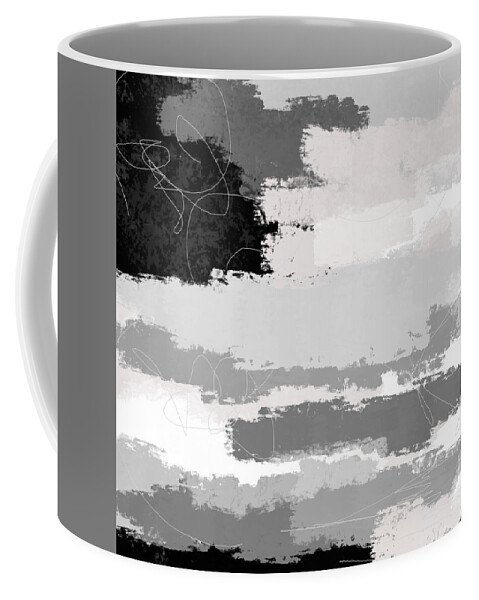 Grey Coffee Mug featuring the digital art Grey Encounters by Amber Lasche