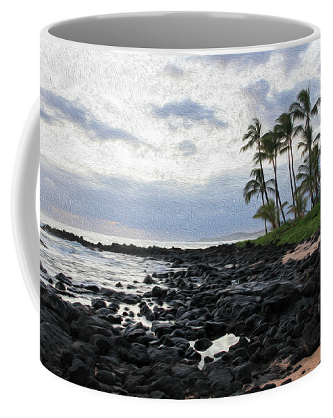 Hawaii Coffee Mug featuring the photograph Grey Sunset Painting by Robert Carter