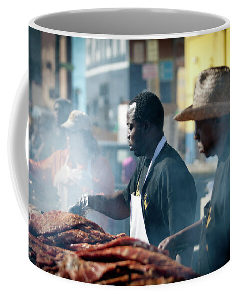 Food Vendor Coffee Mug featuring the photograph Grilled Ribs by Rich S