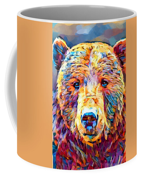 Grizzly Bear Coffee Mug featuring the painting Grizzly Bear 2 by Chris Butler