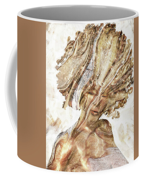 Abstract Coffee Mug featuring the mixed media Groovy by Jacky Gerritsen