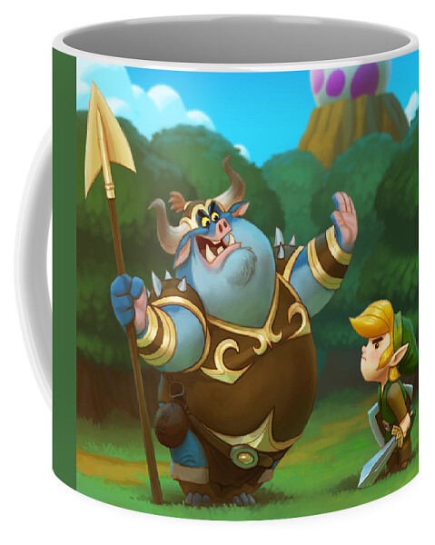 Link Legend Zelda Sword Fantasy Video Game Games Cute Coffee Mug featuring the photograph Guarded by Adam Ford