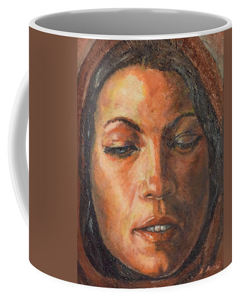 Raija Merilä Coffee Mug featuring the painting Guess Who? by Raija Merila
