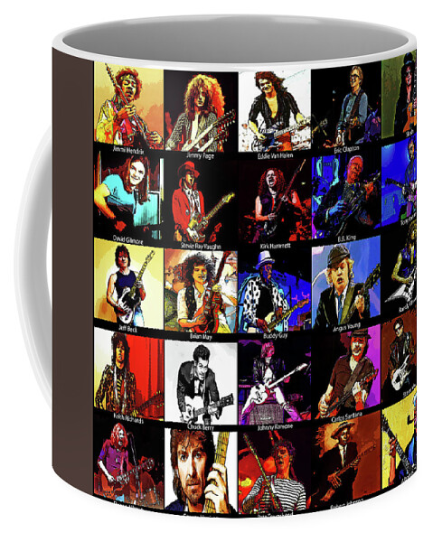 Hendrix Coffee Mug featuring the digital art Guitar Stars by Pheasant Run Gallery
