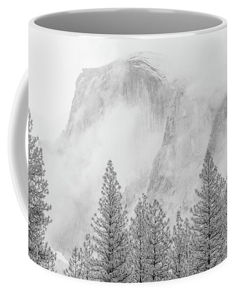 Yosemite Coffee Mug featuring the photograph Half Dome Fogged In by Sharon Seaward
