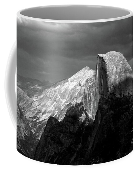Yosemite Coffee Mug featuring the photograph Half Dome Yosemite Award Winner BW by Chuck Kuhn