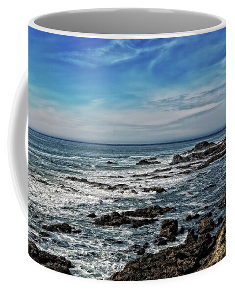 Pacific Ocean Coffee Mug featuring the photograph Half moon Bay Beach and Ocean 9 by Maggy Marsh