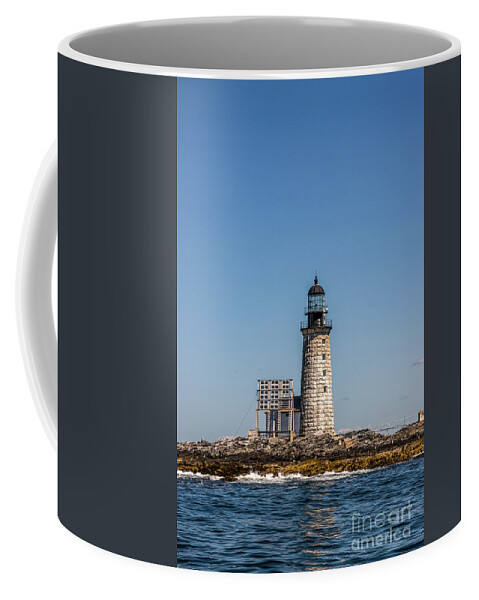 Halfway Rock Lighthouse Coffee Mug featuring the photograph Halfway Rock Lighthouse by Elizabeth Dow