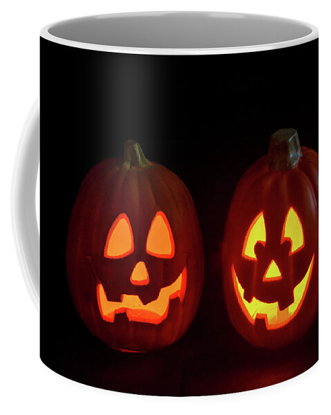 Halloween Coffee Mug featuring the photograph Halloween Pumpkins by Cathy Kovarik