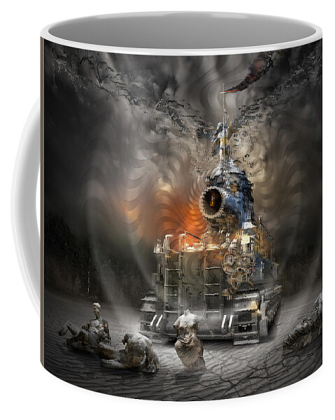 Angel Grim Reaper Coffee Mug featuring the digital art Hammer of God by George Grie